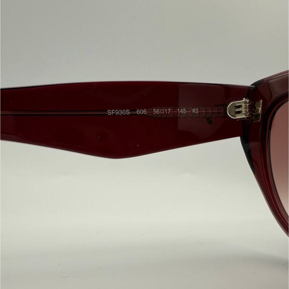 Salvatore Ferragamo Cat Eye Wine Frame SF930S Sunglasses $275 MSRP - Picture 6 of 7